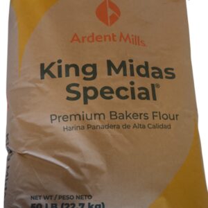Bag of King Midas Special premium bakers flour.