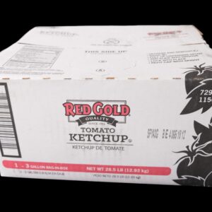 Box of Red Gold tomato ketchup packets.