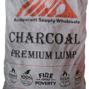 A bag of premium lump charcoal for grilling or firewood.